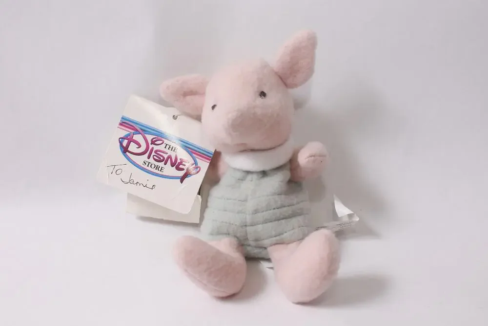 Disney Store Classic Piglet Bean Bag with Tag Pooh Collectible ~ 260702-WH 1207